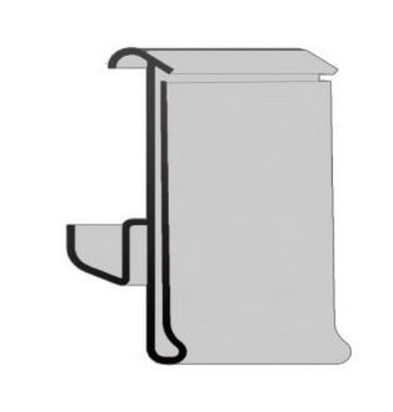 Preisschiene B 988 H40 (für 1000 Regale) transparent