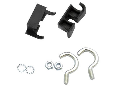 Simson Rahmenschloss-Montageset Normal – 2 Haken, 2 Klemmen, 2 Schrauben, 2 Ringe – Schwarz