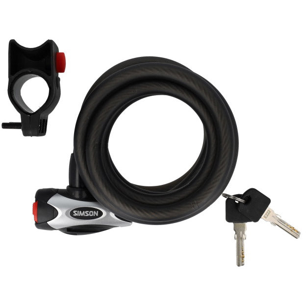 Simson Spiralkabelschloss Pro Größe XXL 12 mm x 180 cm
