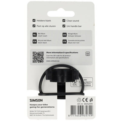 Simson Glocke Allure schwarz-schwarz