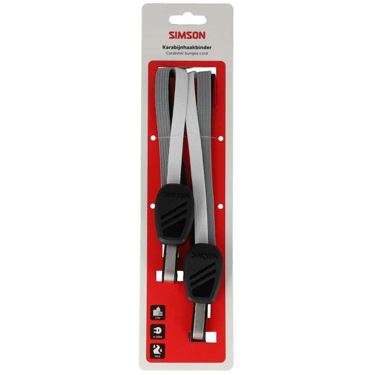 Simson Karabinerband 60cm schwarz weiß grau