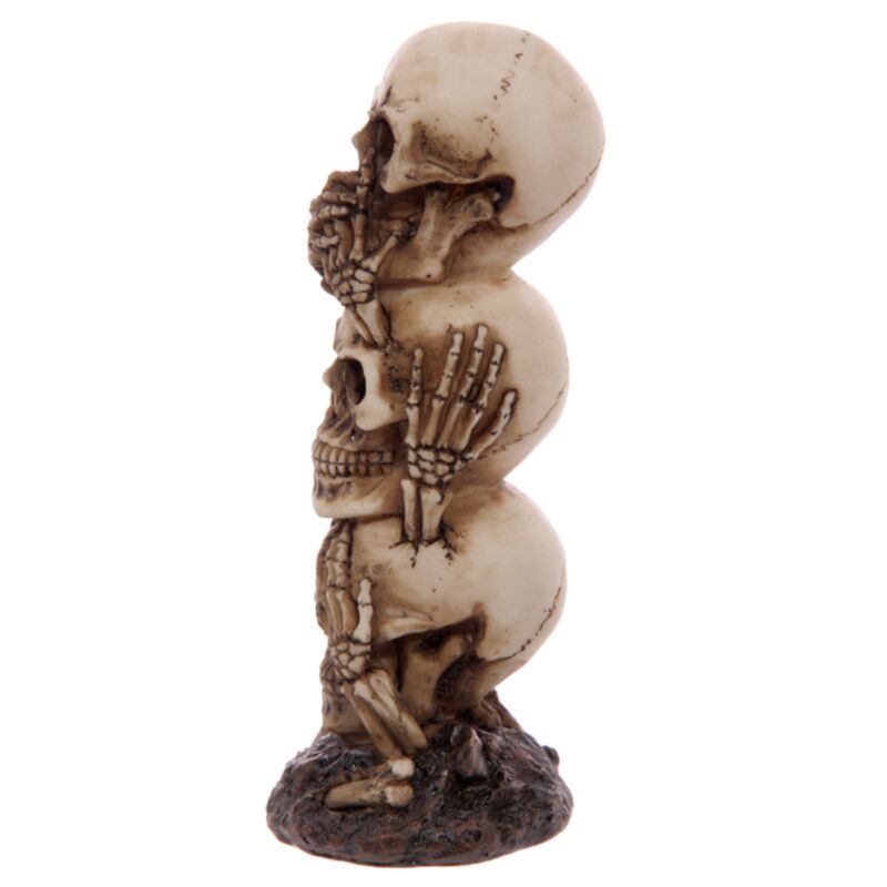 Hören Sie keinen bösen Schädel Totem Home Accessoire
