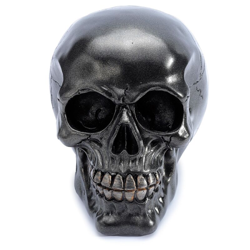 Metallic Black Skull Home Accessoire
