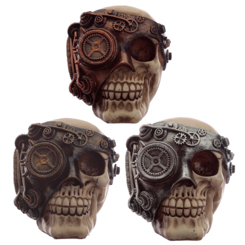 Steampunk -Schädelkopf des Haushaltszubehörs
