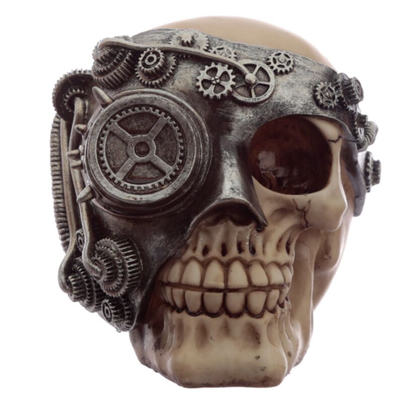 Steampunk -Schädelkopf des Haushaltszubehörs