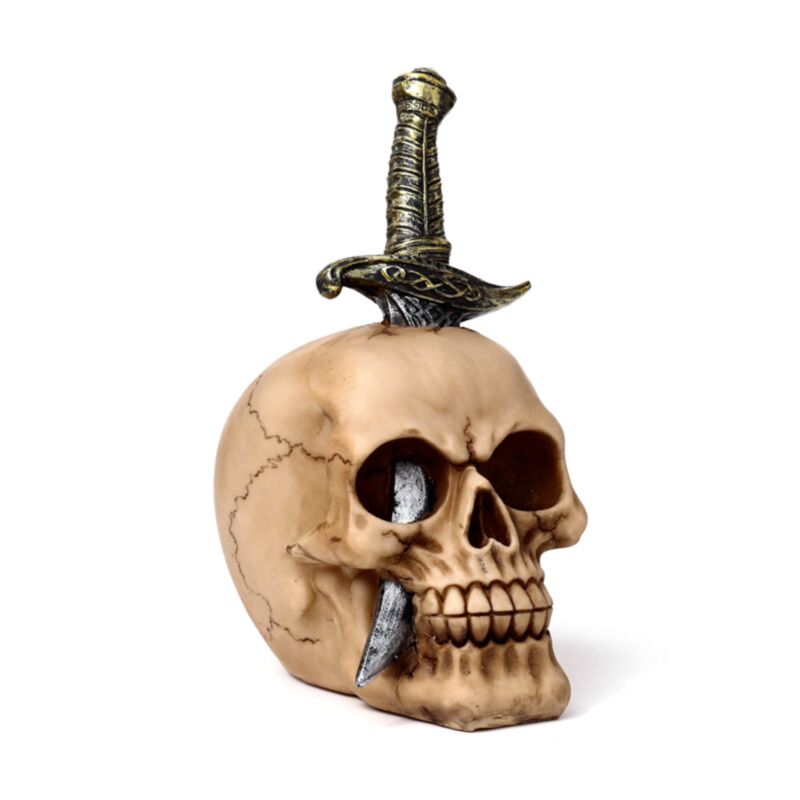 Schädelpiercing mit Schwert