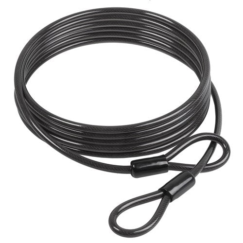 Schaufensterkabel 5m x 10mm mit Doppelschlaufe schwarz