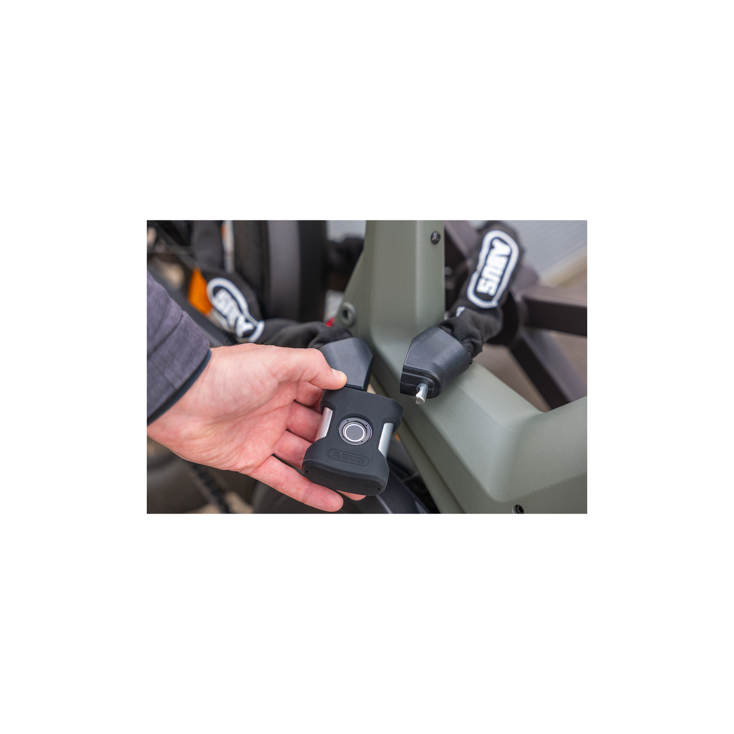 Abus Chain Lock Yardo Fingerabdruck 7807FP 85 Schwarz