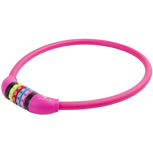 M-Wave M-Wave Number Kabelschloss Silikon Pink 65cm12mm