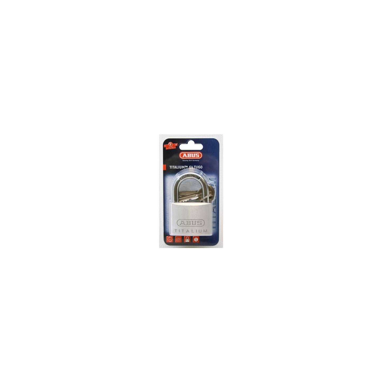 Abus Vorhängeschloss Titalium 64ti 60 - 60 mm - grau