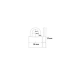 ABUS Vorhängeschloss 65 50 mm grau - afbeelding 2