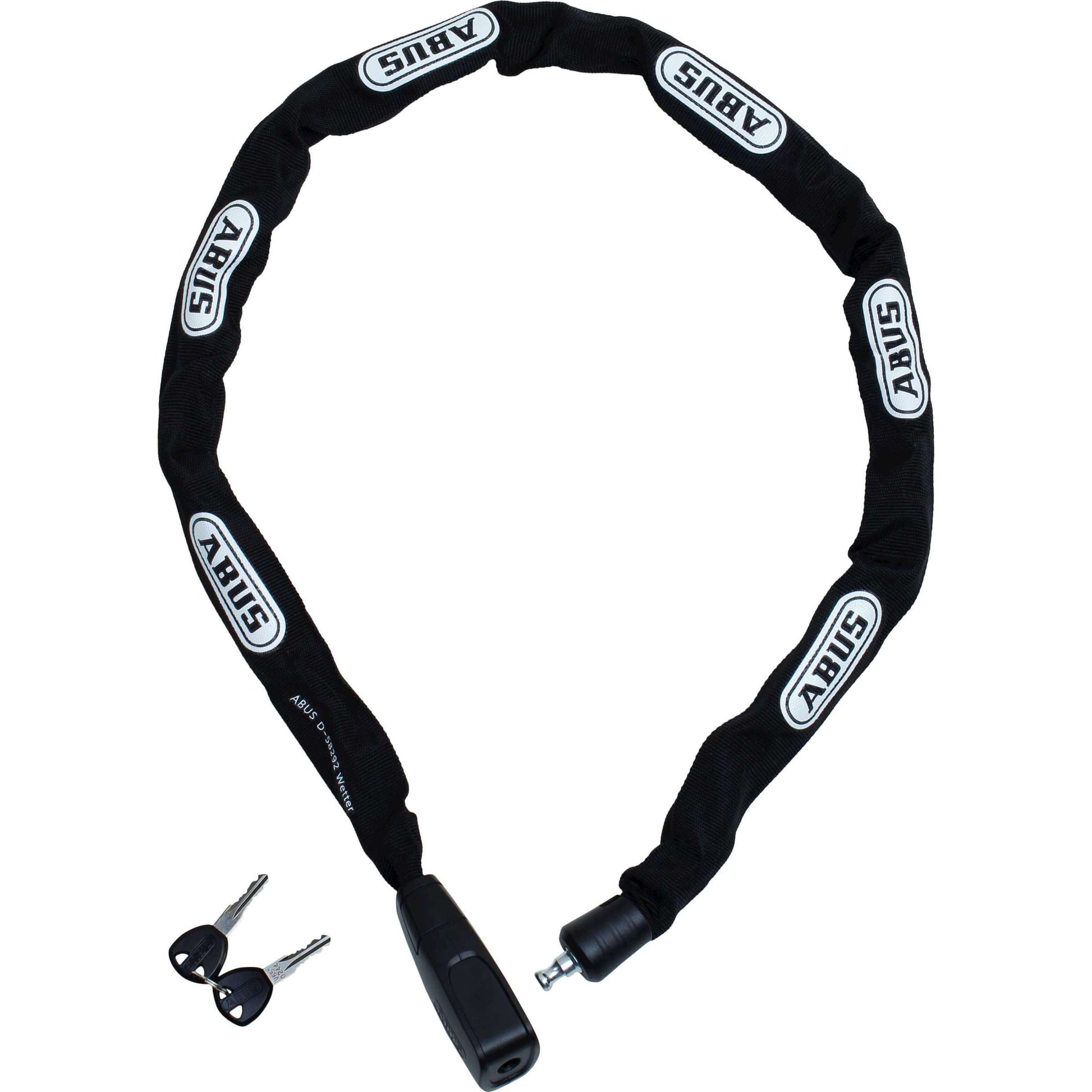 Abus CityChain 6800 110 Schwarz - 5 mm dick - Schlüsselschloss