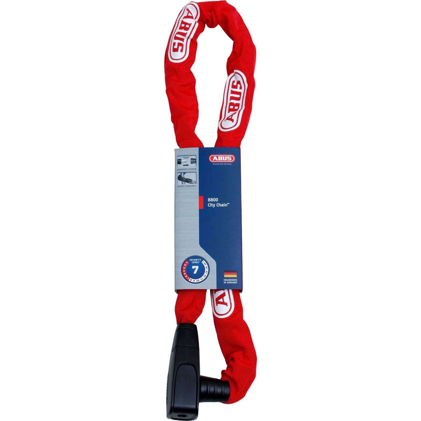 Abus CityChain 8800 120 Rot - Kettenschloss 120cm