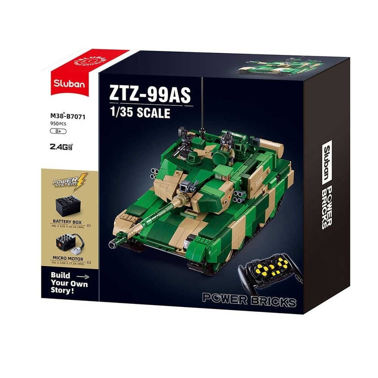 Sluban Power Bricks Panzer ZTZ-99AS mit Fernbedienung (M38-B7071)