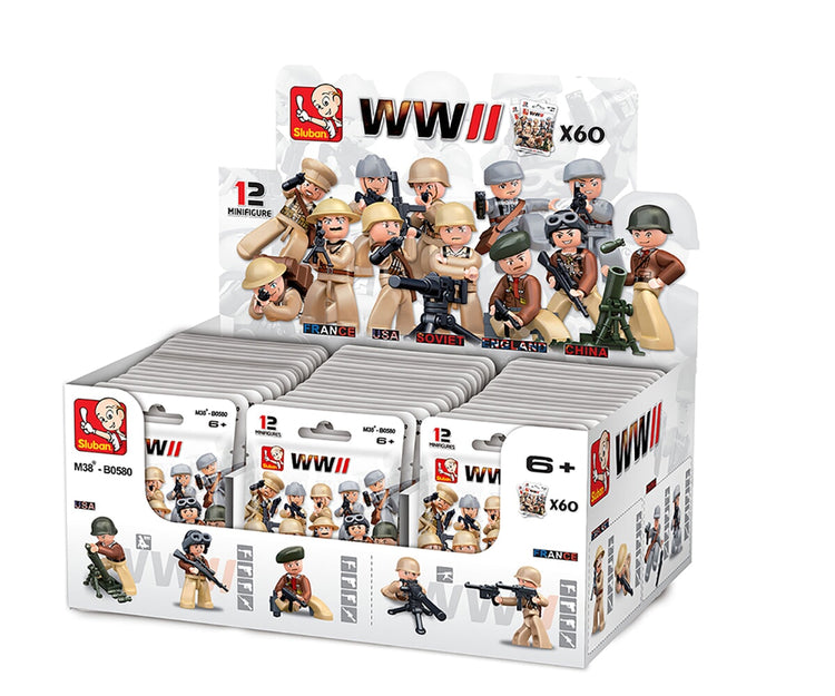 Soldaten der Sluban-Armee im Zweiten Weltkrieg, 60-tlg. Polybeutel (m38-b0580)