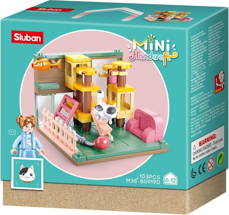 Sluban-Mädchentraumzimmer mit der weißgefleckten Katze, Mädchentraum (m38-b0919d)