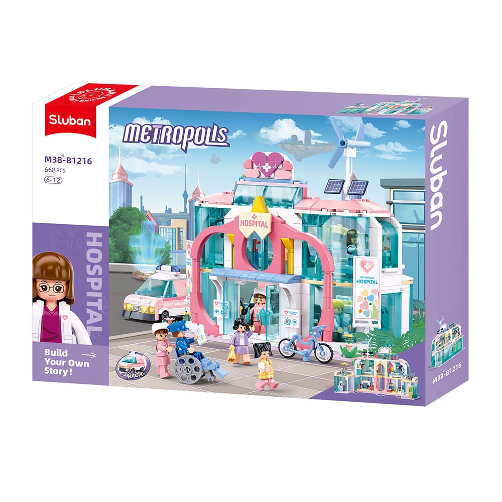 Sluban Metropolis Doctor-Dream City Hospital (Zurückziehen) (m38-b1216)