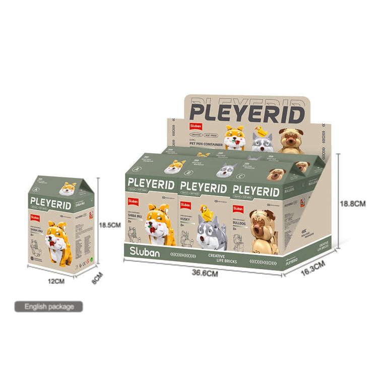 Sluban Pleyerid Hundestifthalter 3 Typen 6 in einer Box Pleyerid (M38-P8058)