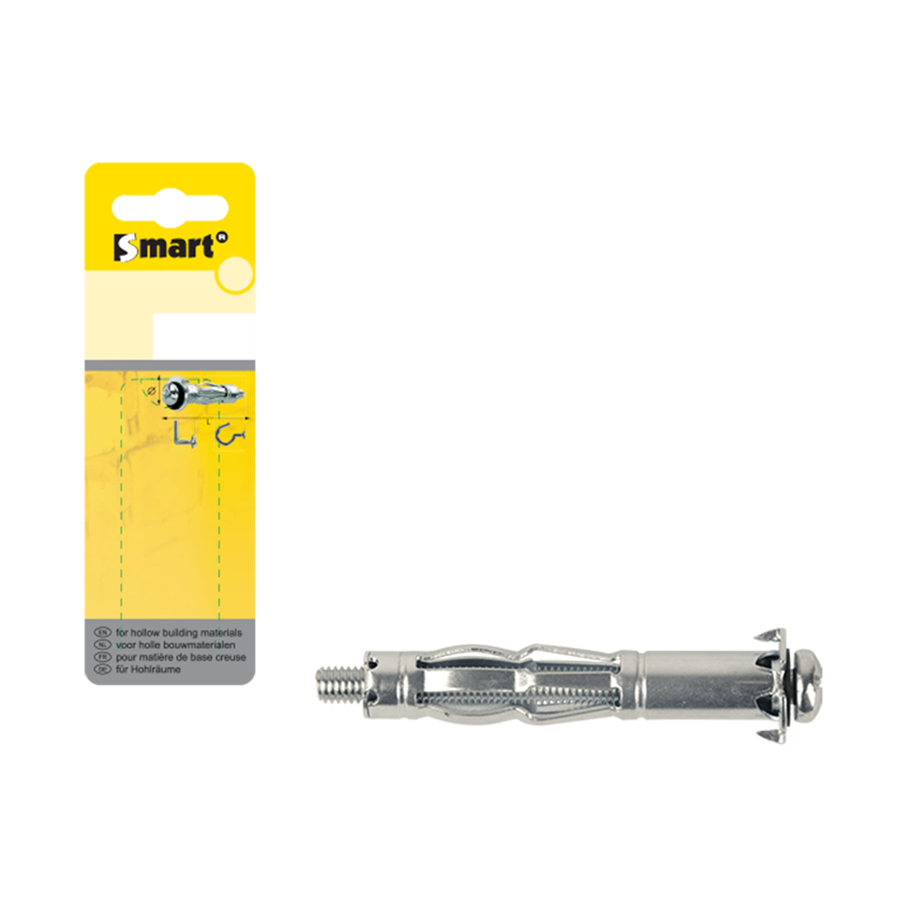 Pgb-europa smart | Metallhohldübel m5x52 verzinkt | 4 Stück sm0hwp001050052h