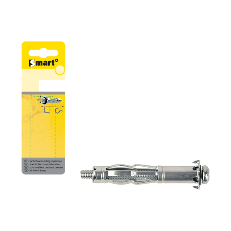 Pgb-europa smart | Metallhohldübel m5x52 verzinkt | 4 Stück sm0hwp001050052h
