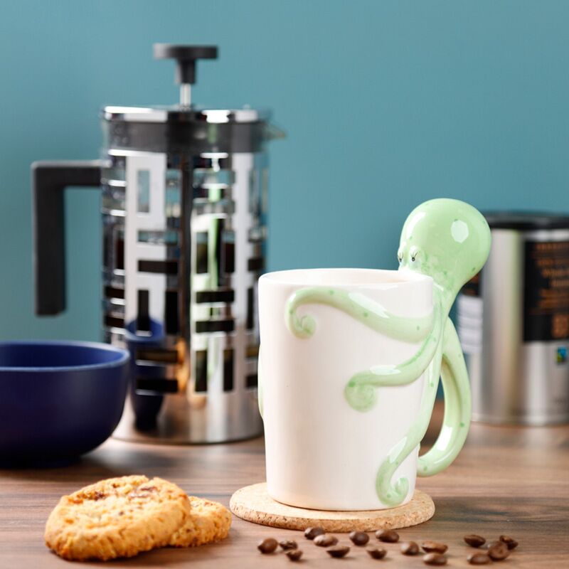 Lisa Parker Octopus geformte Griff Keramikbecher