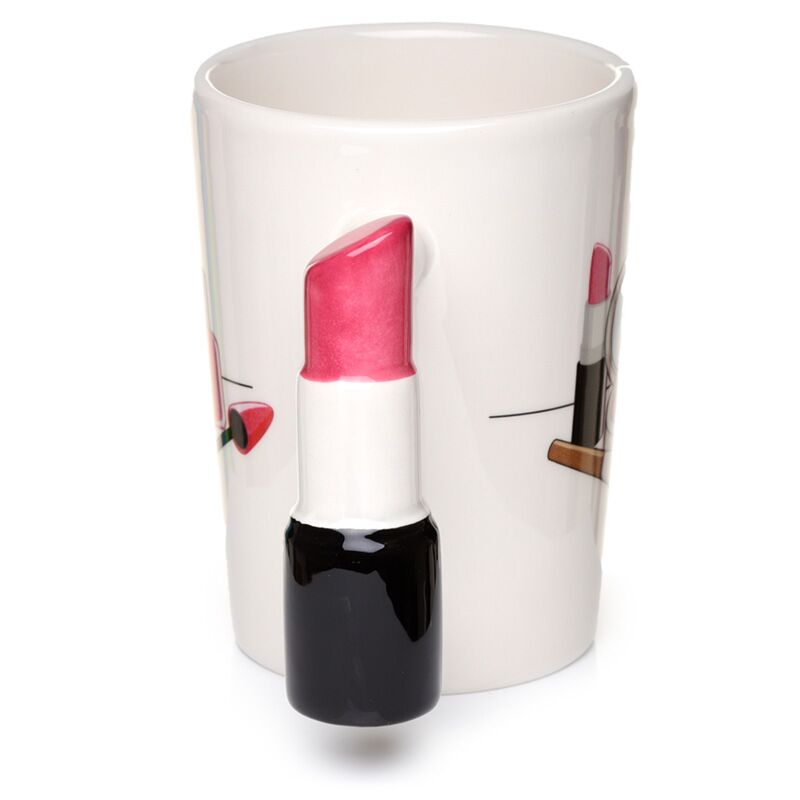 Lippenstift - gebildeter Griff Keramikbecher