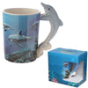 Delphin -Unterwasser -Griff -Keramik -Becher