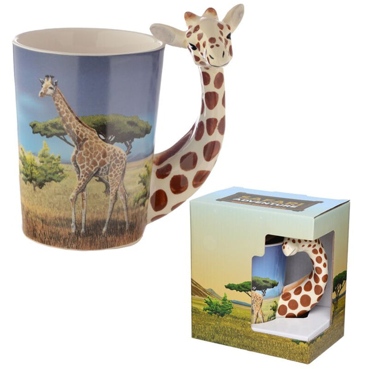 Giraffe - Formed Griff Keramikbecher