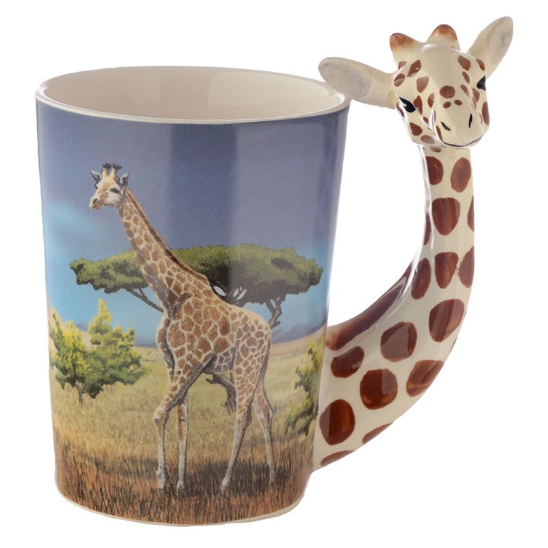 Giraffe - Formed Griff Keramikbecher