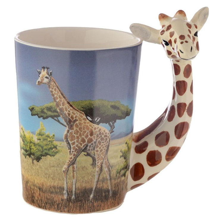 Giraffe - Formed Griff Keramikbecher