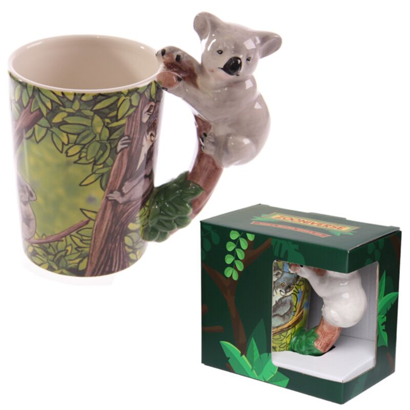 Weißer Koala - gebildeter Griff Keramikbecher