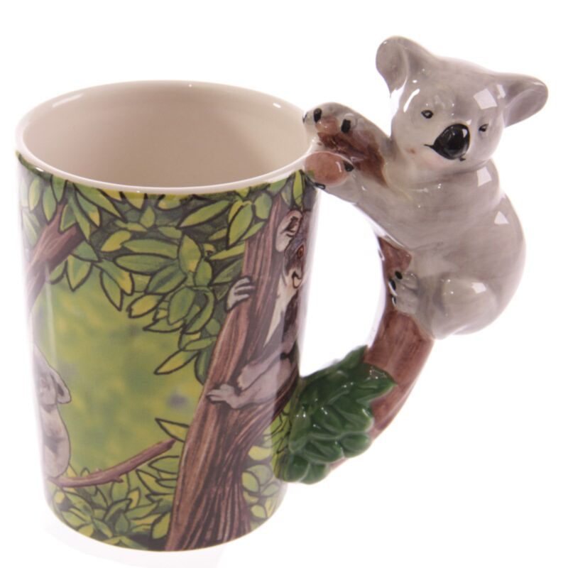 Weißer Koala - gebildeter Griff Keramikbecher