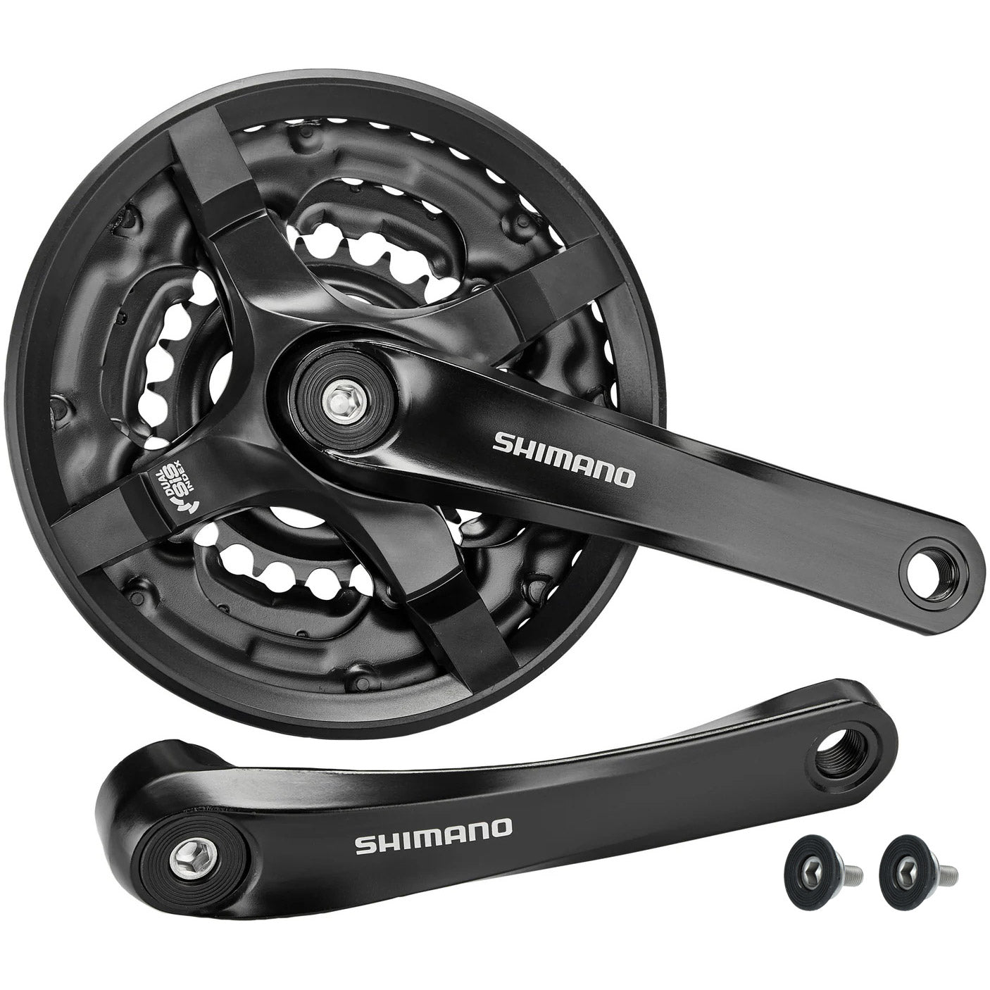 Shimano Kurbelgarnitur Tourney 6 7 8V 24 34 42T 170mm schwarz OEM