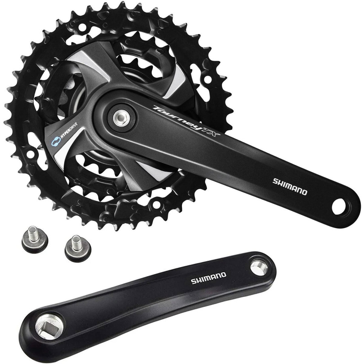 Shimano Kurbelgarnitur Tourney 7 8 V 28 38 48 Zähne 175 mm schwarz OEM