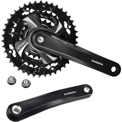 Shimano Kurbelgarnitur Tourney 7 8 V 28 38 48 Zähne 175 mm schwarz OEM