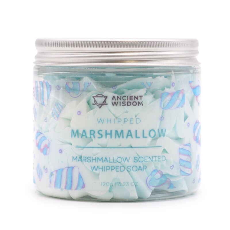 Marshmallow -Topf mit Schlagseife Bodywash