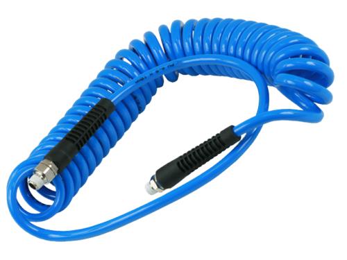 Spiralschlauch PU 6,5x10 1 4 Außengewinde 8m blau