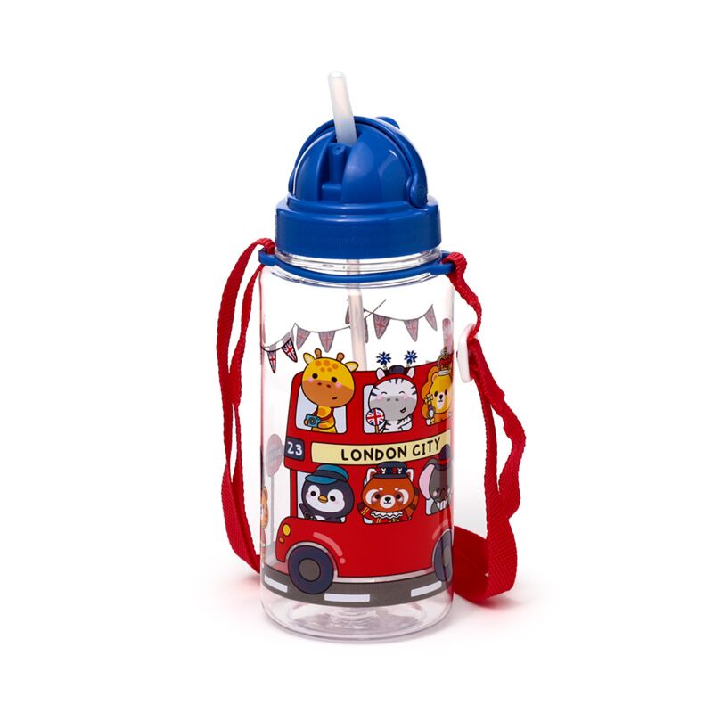 Ecozen Kinderwasserflasche 450 ml Flip Stroh Adoramals London