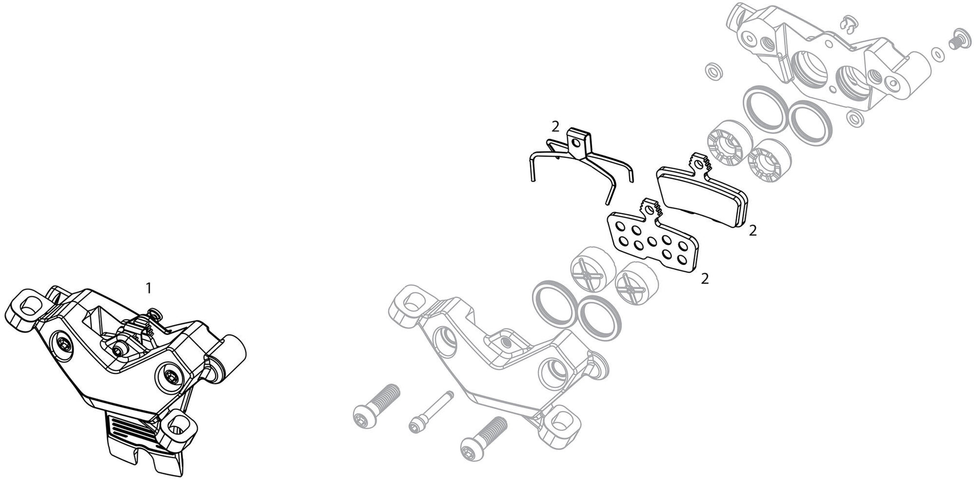 SRAM -Scheibenbremse DB8 Stealth FR. 950 mm
