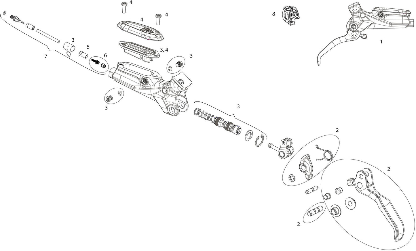 SRAM -Scheibenbremse G2 RS FR. 950 mm Matt schwarz