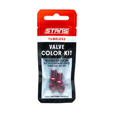 Stans Stans Tubeless-Ventil-Farbset – Rot