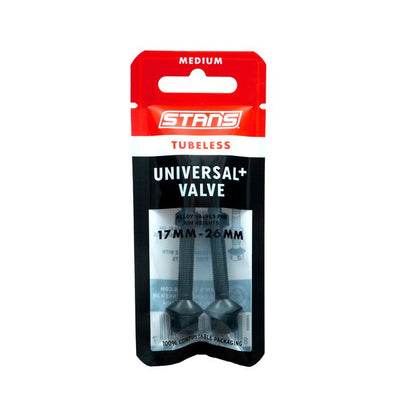 Stans Stan's Tubeless Universal+ Ventile – mittel – schwarz