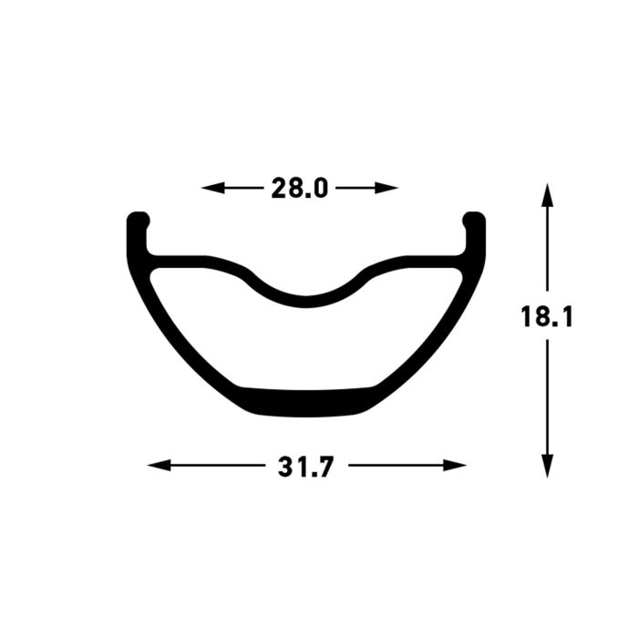 Stan's Stan's Arch S2 Felge - 29'' - 32h - Schwarzgrau