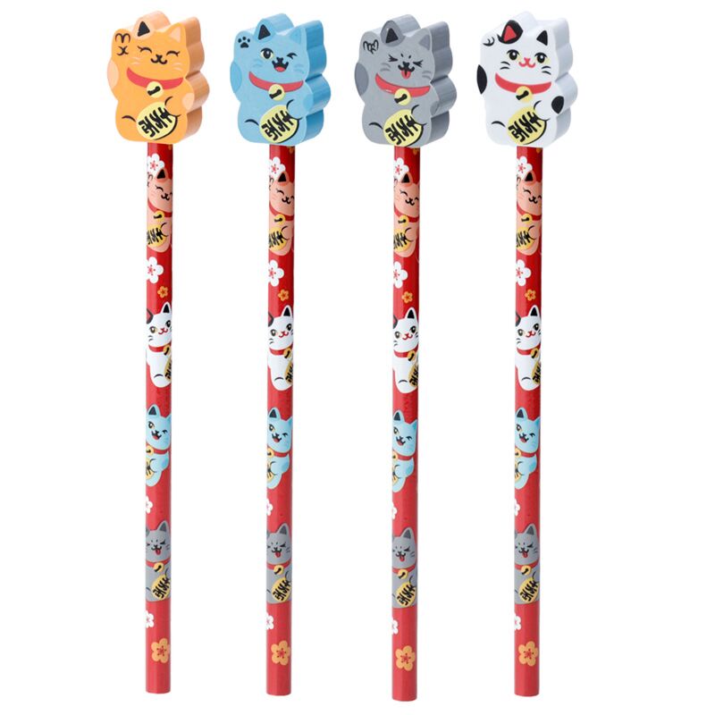 Maneki Neko Glückskatze - Gummistift