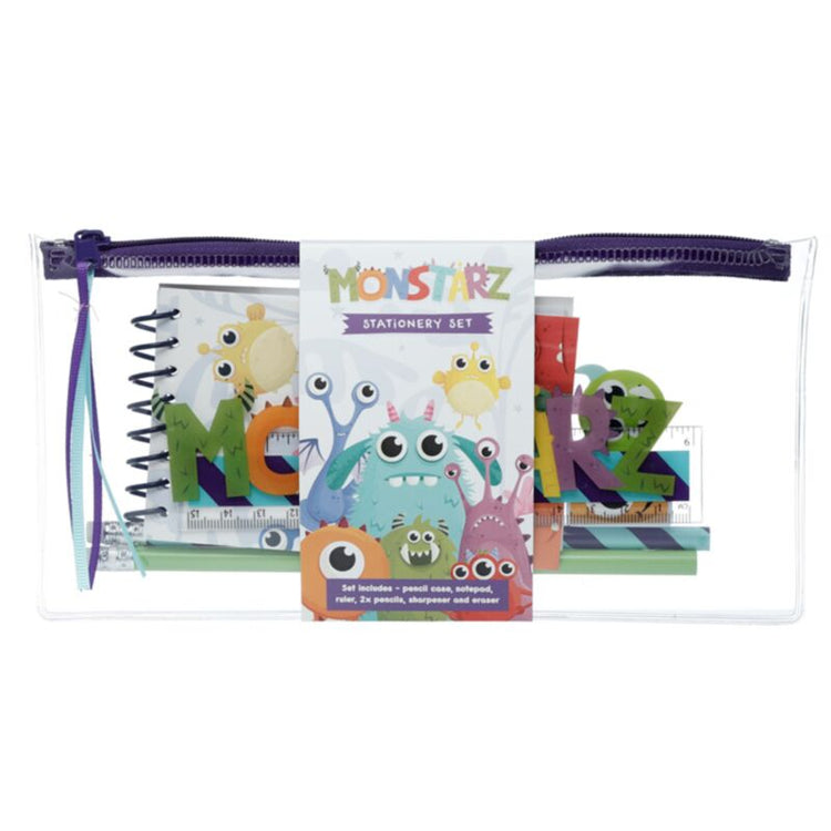 Monstarz Monster 7-teiliger Schreibtisch in transparenten Pens Penny
