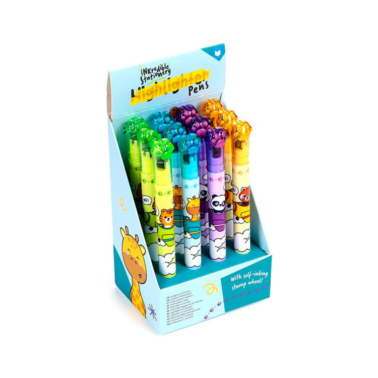 Adoramals wilder 2-in-1-Textmarker mit Stempelrad