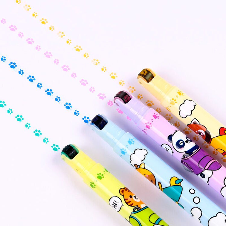 Adoramals wilder 2-in-1-Textmarker mit Stempelrad