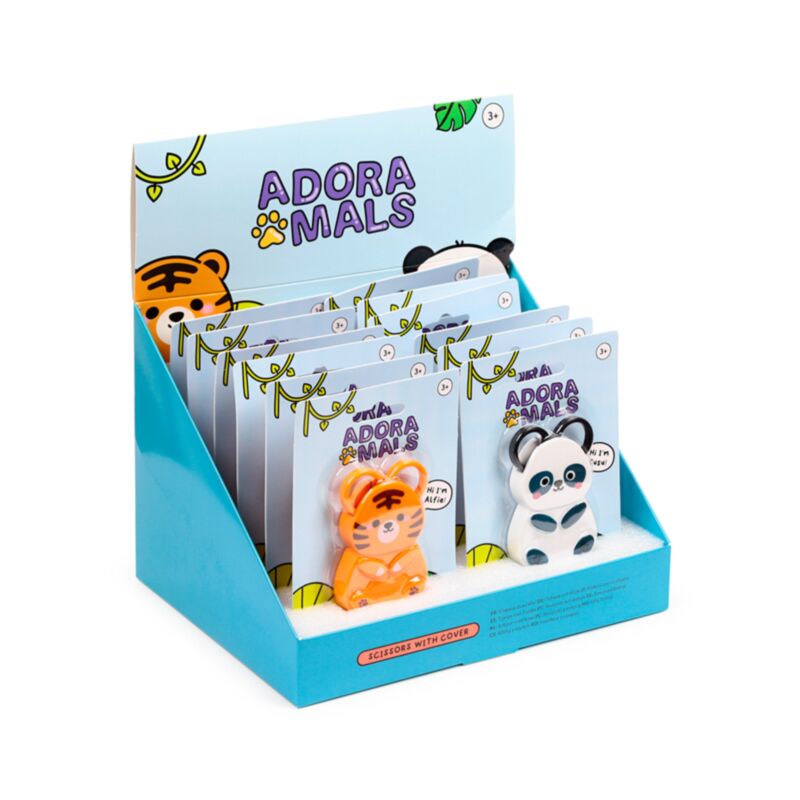 Adoramals Wildtiere Kinderschere in Magnethalter