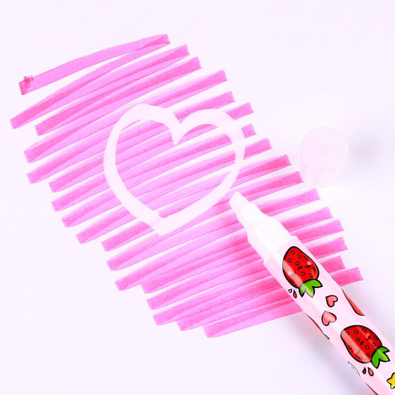 Foodiemals Fruit radierbarer Textmarker im 6er-Set mit duftender Tinte
