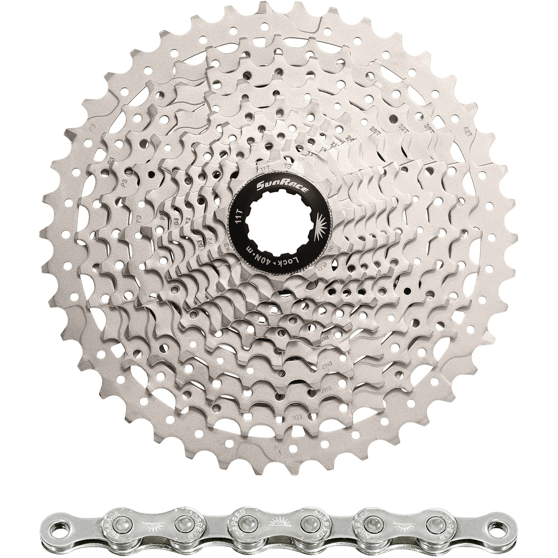 Spanninga Sunrace Combipack CSMS3 10V 11-40T mit Kette CN10A
